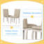 Ensemble de 2 chaises de salle à manger rembourrées en bois avec tête de clou Fabirc-1144065883
