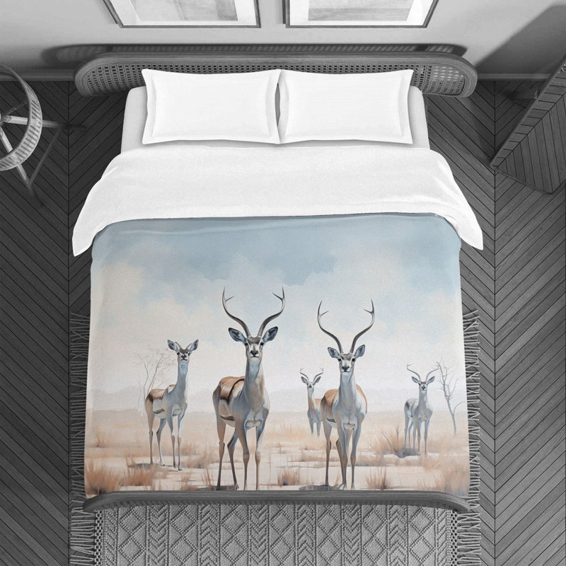 Autumn Forest Nature Reversible Throw Pillow, Queen Duvet Cover