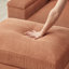 Canapé modulaire à assise profonde avec repose-pieds, canapé-lit en velours côtelé-129891948