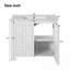 Meuble-lavabo de salle de bain avec lavabo, portes doubles et tablette réglable-332380277