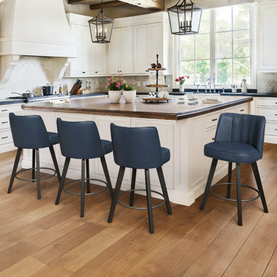 Malling 26" H Upholstered Swivel Stool