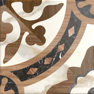 Marbre brun irlandais Carreau en porcelaine mat à motif Encaustic