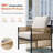 Outdoor Patio Furniture Set, 4 Piece Patio Conversation Sets with Coffee Table, HDPE Rope & Aluminum Armrests, All Weather Patio Set with Thick Cushions for Deck, Backyard, Indigo Ink-494097729-492858388