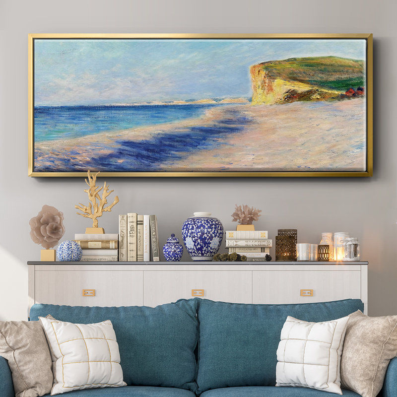 Pourville, près de Dieppe, 1882 - Toile encadrée, H 20 po x l 50 po