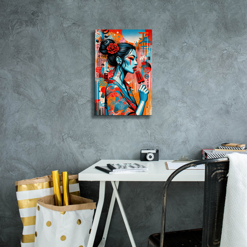 «Ice Cream Pop» par Rey Klimt, art mural sur toile, H 18 po x l 12 po x P 0,75 po