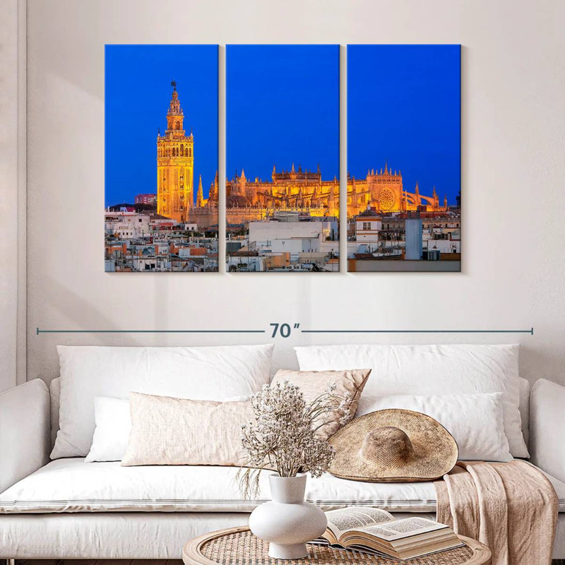Seville Cathedral At Twilight, 32" H x 50" W