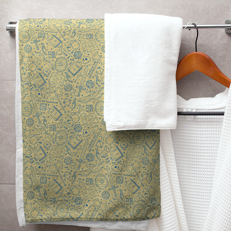 Katelyn Elizabeth Bath Towel, Yellow/Blue