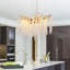 Luminaire suspendu moderne réglable en forme de branche en cristal avec 8 lumières fixes pour salle à manger et vestibule