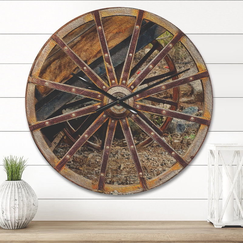 Horloge murale en bois antique, Moyenne