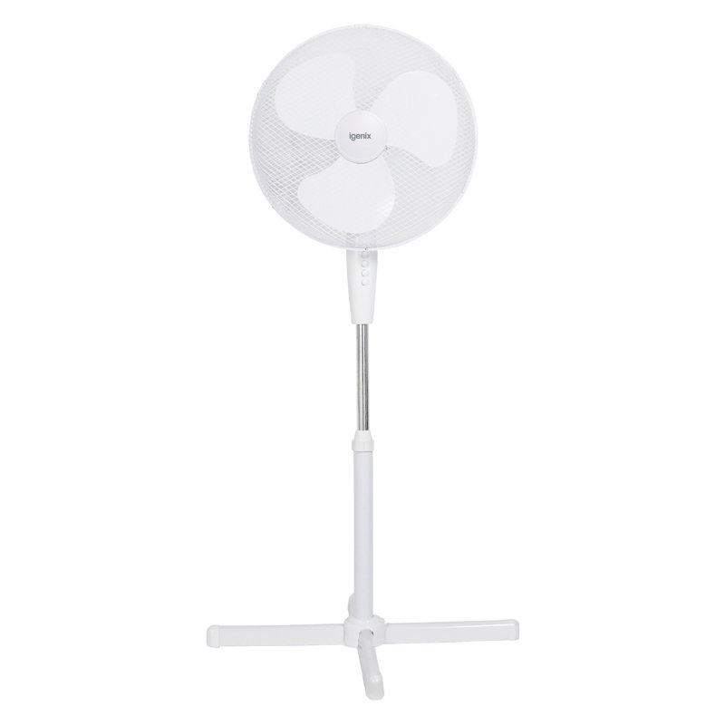 Igenix 16 Inch Pedestal Fan White, White