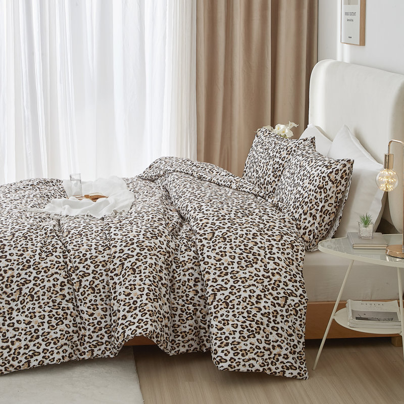 Ensemble d'édredon en microfibre de style moderne, Housse de couette très grand + 2 taies d'oreiller