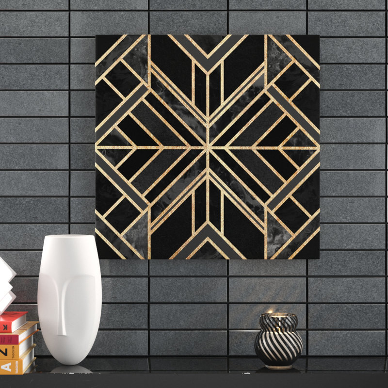 «Black Marble Dream» par Elisabeth Fredriksson, reproduction sur toile tendue sur châssis, H 12 po x l 12 po x P 0,75 po