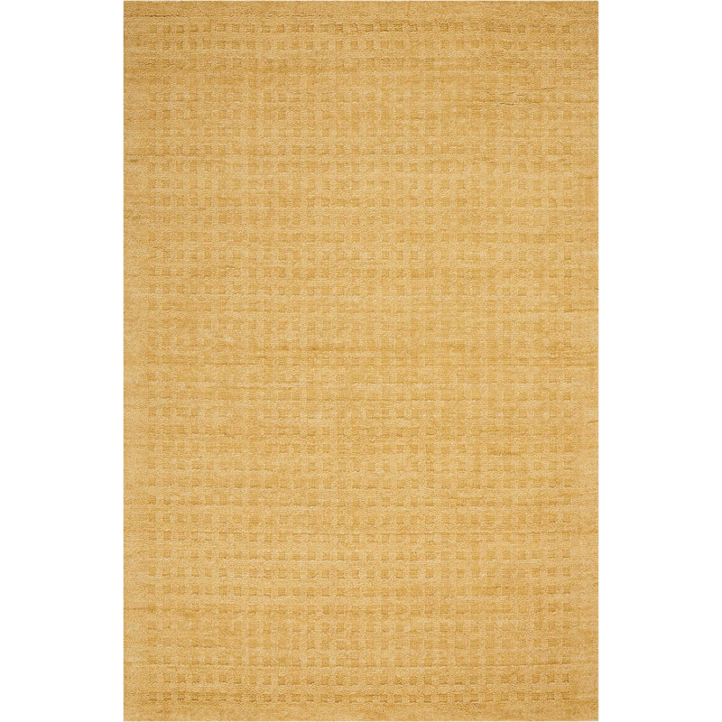 Begoa Wool Checkered Indoor Rug, Rectangle 6'6 x 9'6