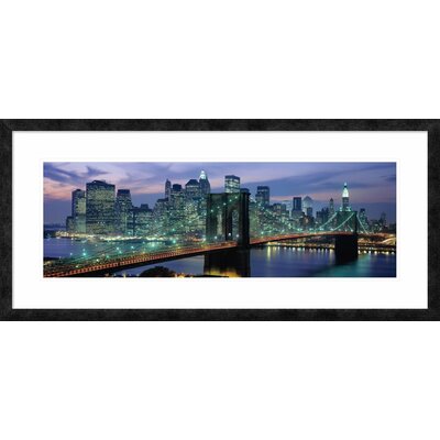 Global Gallery Brooklyn Bridge And Skyline Framed On Paper by Richard ...