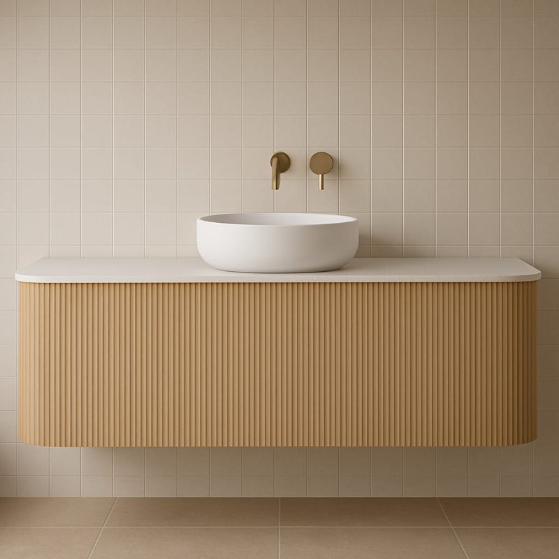 Meuble-lavabo flottant simple 47,25 po Mussomeli, H 19 po x l 47,25 po x P 19,75 po