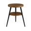 Table de bout ronde avec 3 pieds et 2 niveaux de rangement-527450032