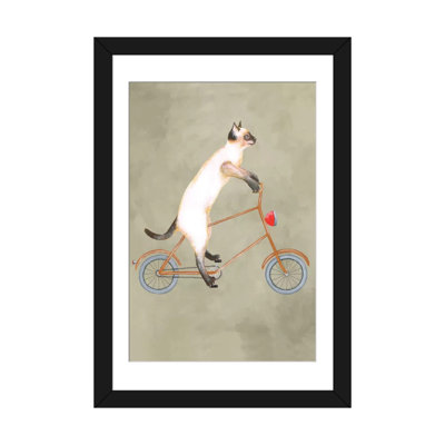 Chat sur vélo par Coco de Paris, reproduction d'art sur toile tendue