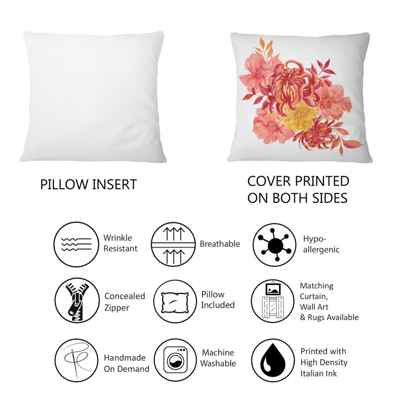 Floral Throw Pillow