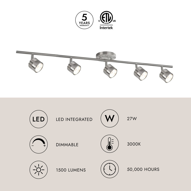Lyra 36" 5-Light Track Kit, Black