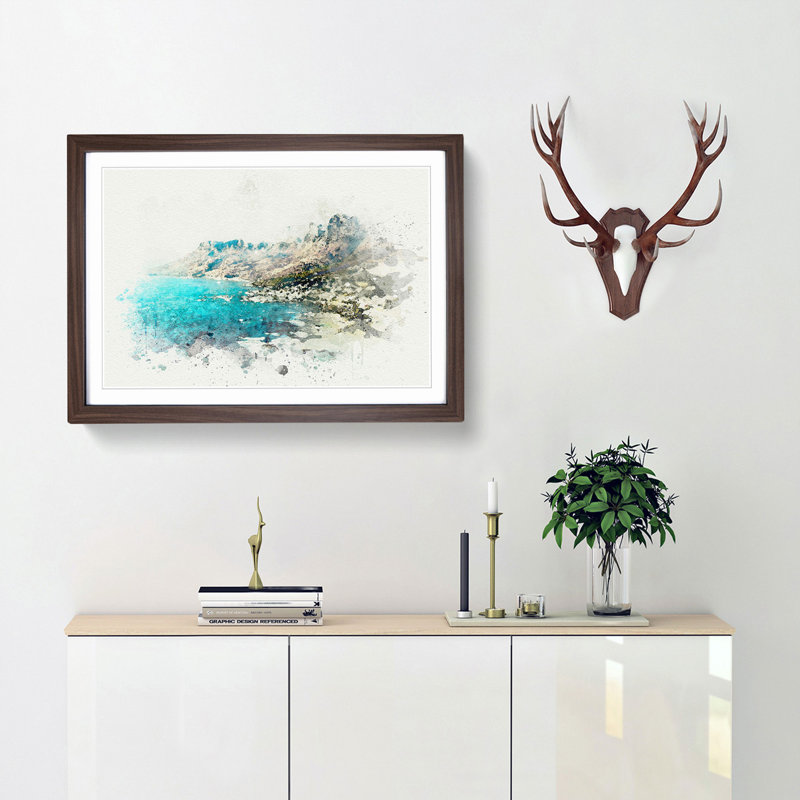 Cape Town in South Africa in Abstract - Picture Frame Graphic Art Print, Walnut Framed, 62cm H x 87cm W x 2cm D