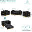 Ensemble de canapé Chesterfield convertible 3 pièces en velours avec fauteuils-135317380