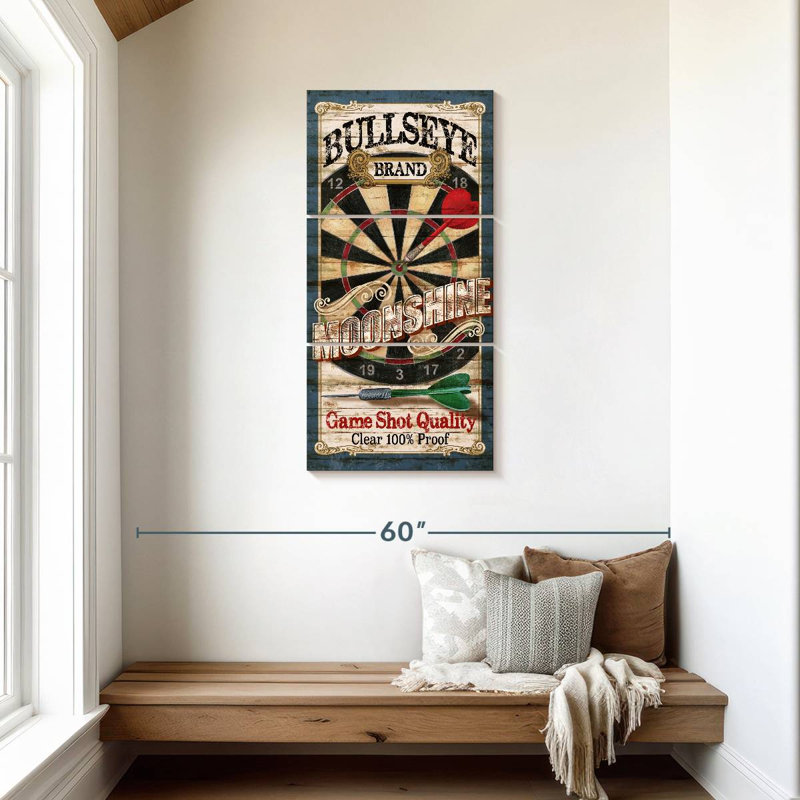 Bullseye Moonshine, 44" H x 21" W