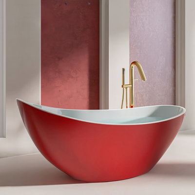 62.99'' x 31.5'' Soaking Acrylic Bathtub
