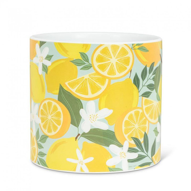 Higgins Lemons & Blossoms Print Planter