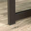 Bureau industriel avec huche, finition brune