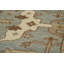 Tapis carré bleu clair en laine Oushak