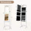 Armoire à bijoux à miroir avec 20 lumières chaudes et 4 angles inclinables-47775631