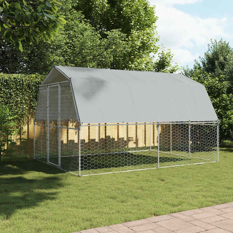 230cm H Galvanised Steel Dog Agility, 230cm H x 375cm W x 285cm D