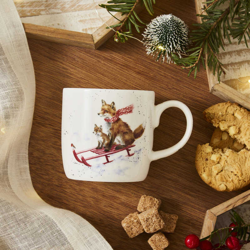 Classic Wrendale Designs, The Sleigh Ride Mug