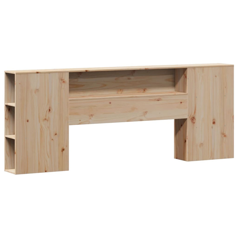 Bookcase Bed Without Mattress 180X200cm Super King Solid Wood Pine