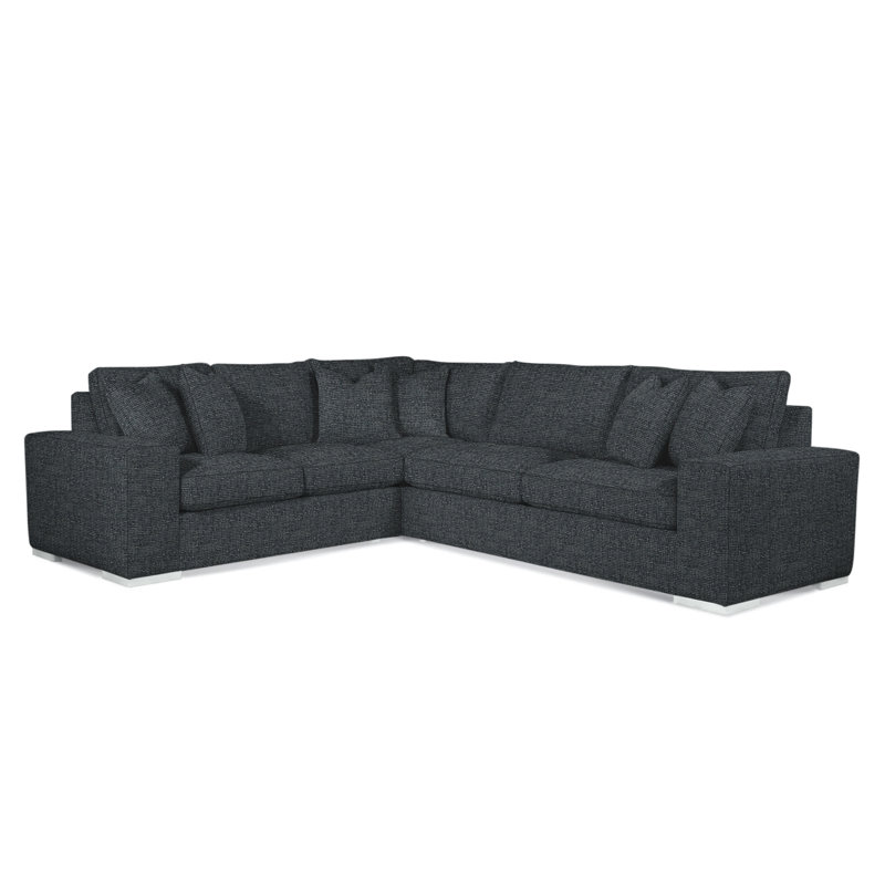 Memphis Sectional, White Sugar Performance; 0863-91, Left Hand Facing, Frost White