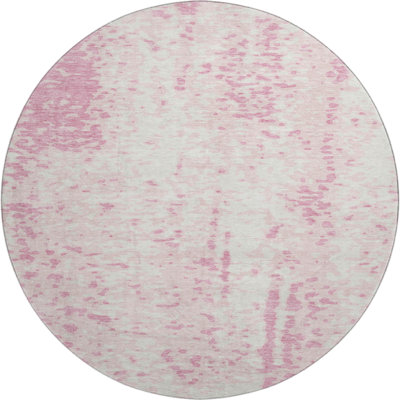 Premium Machine Washable Prisco Pink Rug
