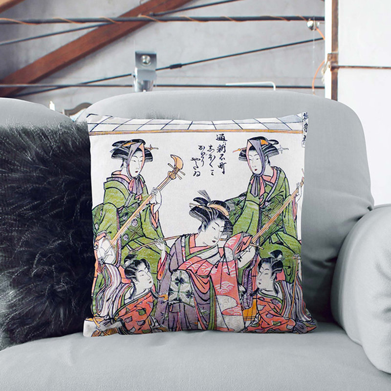 Square Cushion, 40cm H x 40cm W x 15cm D, White