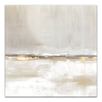 Golden Abstract Horizon Print On Canvas