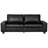 71.5" Vegan Leather Sofa with Wide Square Arms and Storage Pockets for Living Room Upholstered Couch-478038504