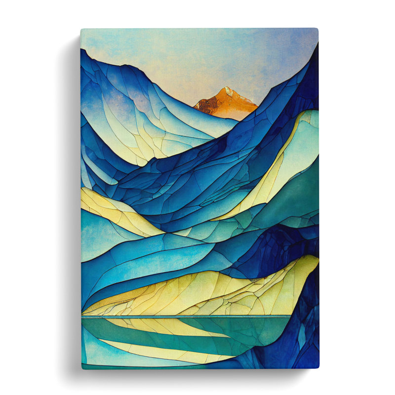 Glacier StainGlass - Wrapped Canvas, 60cm H x 40cm W x 3cm D