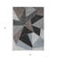 Tapis d'intérieur lavable à motif géométrique gris 5 pi x 8 pi