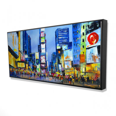Cityscape In Times Square Print On Canvas