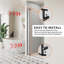 Porte de douche pivotante sans cadre de l 32 à 36 po x H 72 po, verre trempé de 1/4 po (6 mm) et 5/16 po (8 mm), porte de douche battante avec barre à serviettes et butée anti-collision à 105 °, finition noir mat Installation réversible-123830129