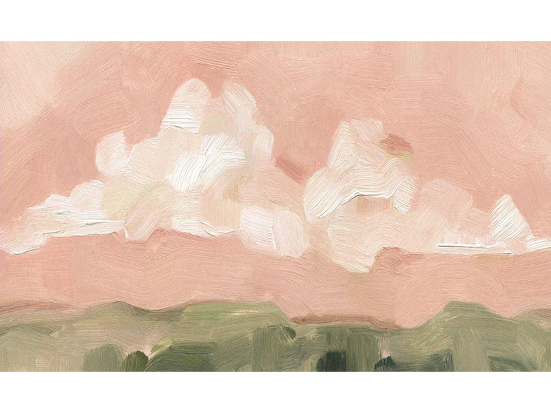 «Red Barrel Studio® Scarvey, Emma», reproduction d'art sur toile tendue: Pink Haze Sunset I, H 30 po x l 48 po