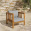 Chaises longues modernes de patio, fauteuil club en bois d'acacia pour la piscine