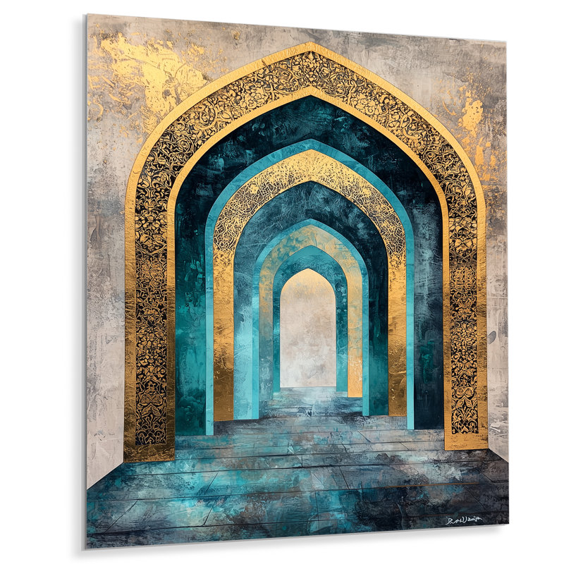 «Golden Journey Of Sandstone Arches II», impression sur métal, H 44 po x l 34 po x P 0,84 po