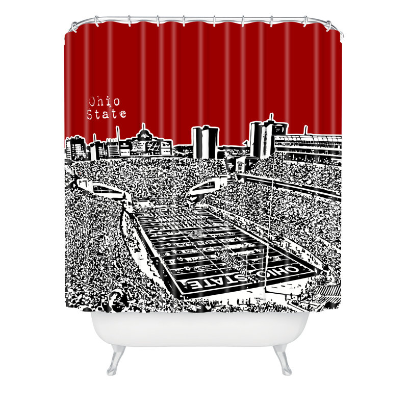 Rideau de douche simple Bird Ave, Ohio State Buckeyes