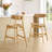 Solid Wood Counter Stool-227712089
