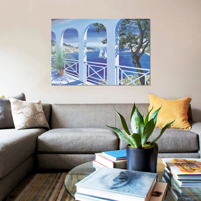 «Seascape II», reproduction sur toile, H 26 po x l 40 po x P 1,5 po, Pas de tapis, Toile tendue