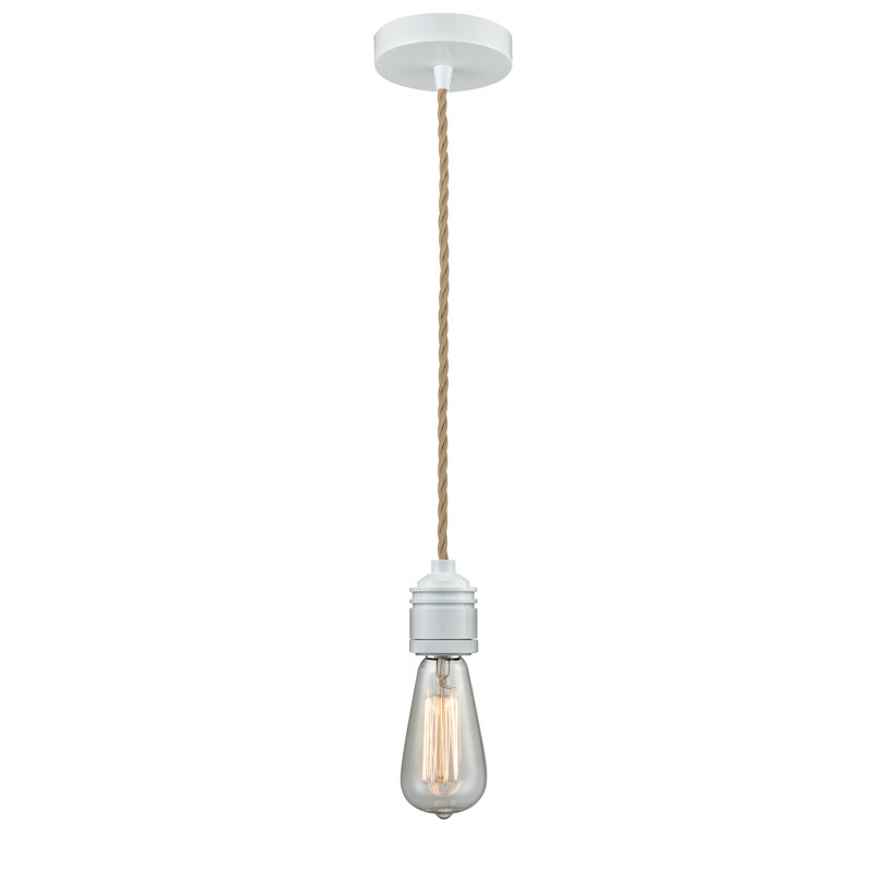 Luminaire suspendu à 1 lumière Cecil, Blanc